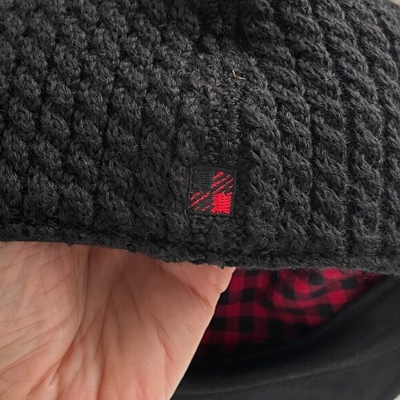 Woolrich The Original Outdoor Clothing Co Newsboy Honeycomb Knit Hat Black Sz M - Picture 3 of 8